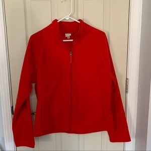 Red Fleece Zip-Up